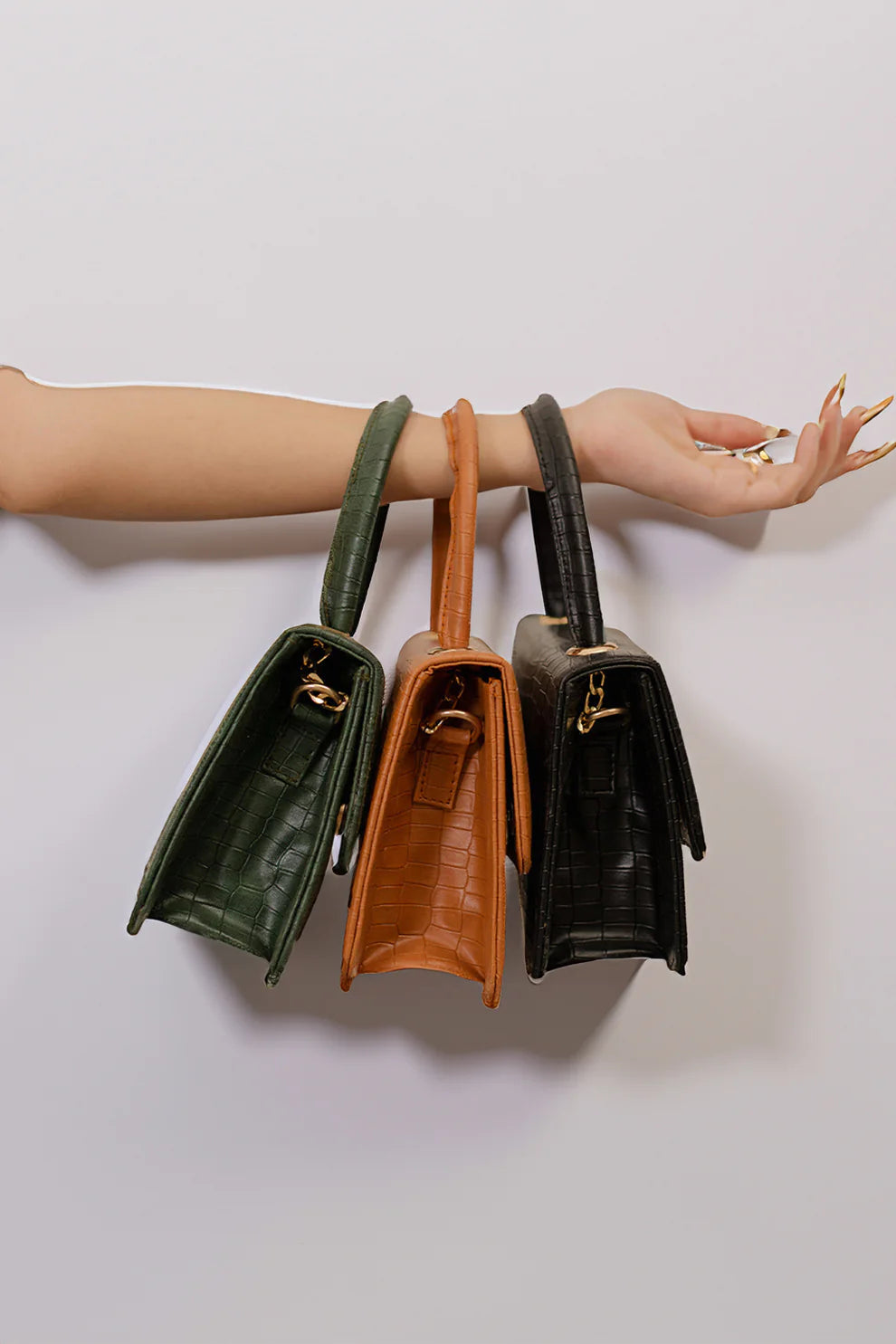 Culture - Handbag Croco - Black