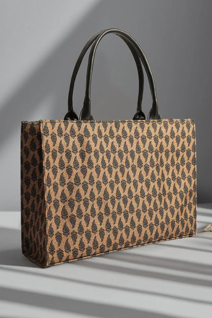 Culture Canvas Tote Premium Handle Brown