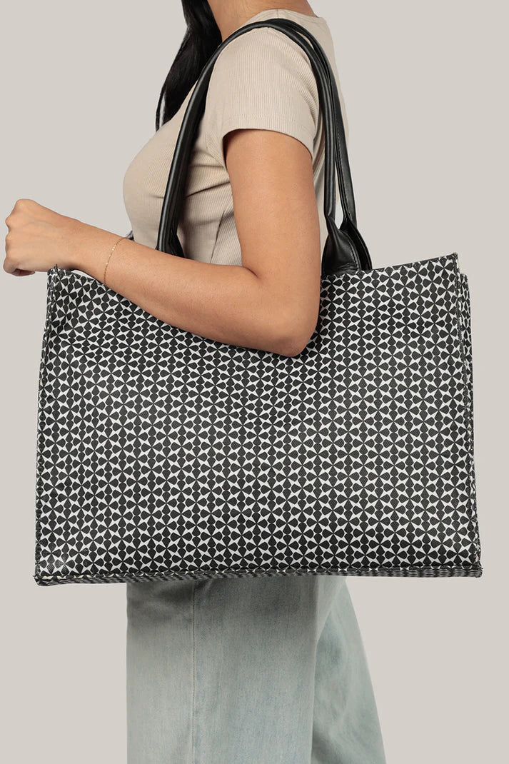Culture Canvas Tote Premium Handle Black