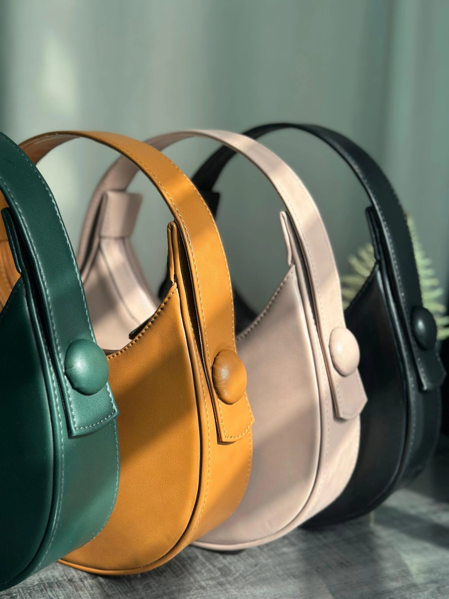 Culture Plain Hobo HandBag - Green