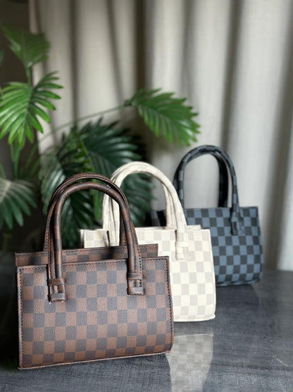 Culture HandBag Mini Checkered - Beige