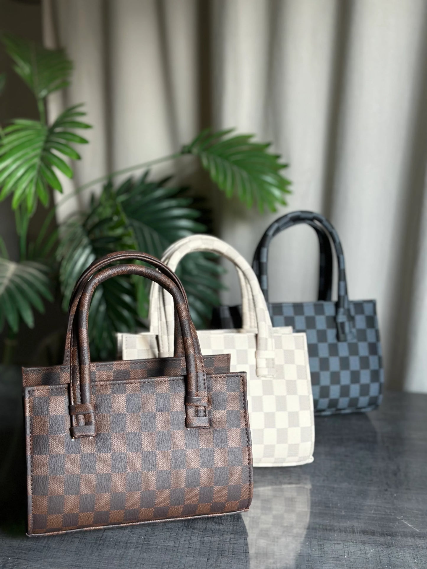 Culture HandBag Mini Checkered - Black