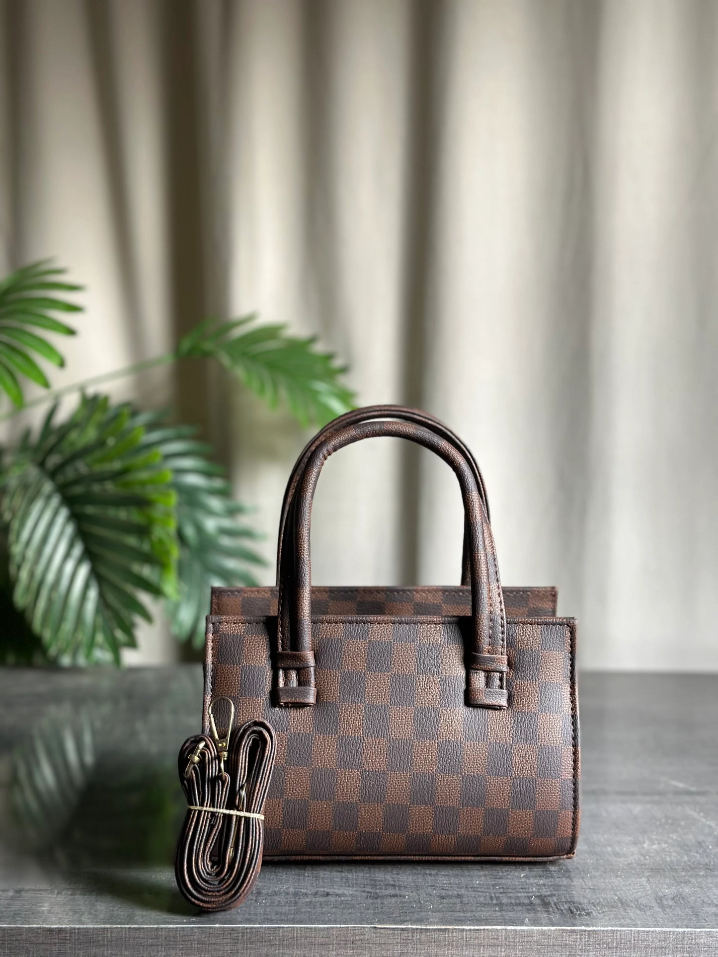 Culture HandBag Mini Checkered - Brown